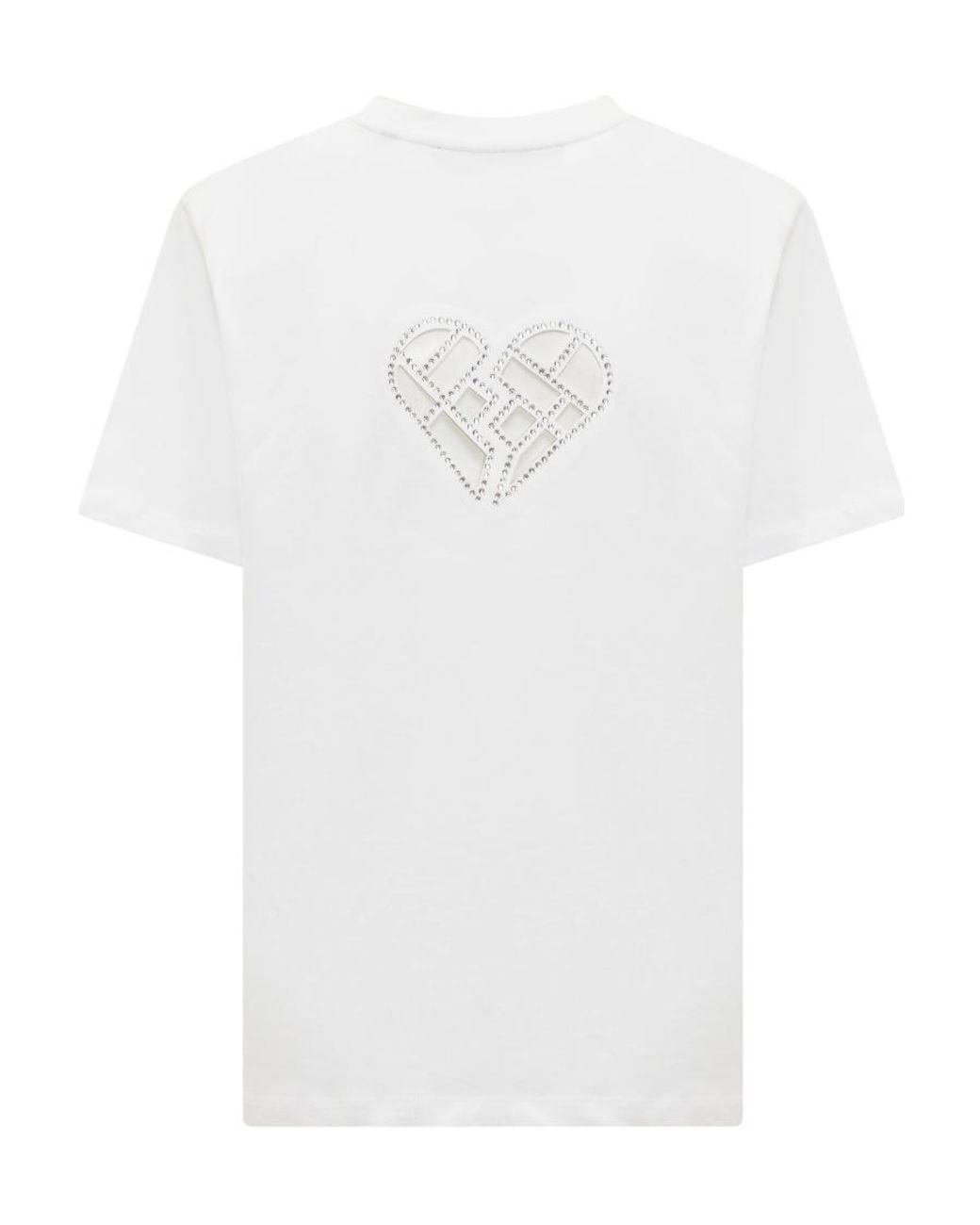 ROTATE BIRGER CHRISTENSEN White Logo Embellished T-Shirt for men