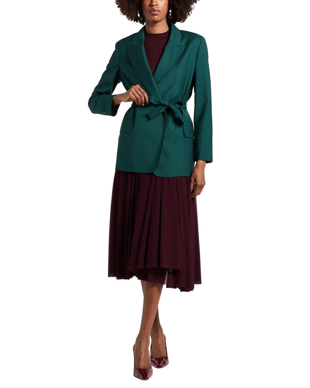 Max Mara Green Minimalist Blazer