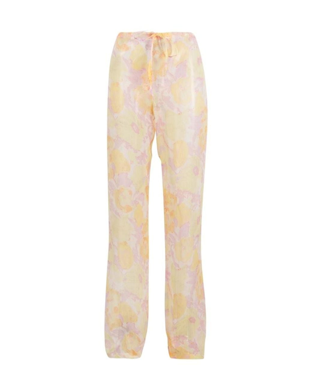 Dries Van Noten Natural Pull Rope Around The Waist Casual Pants