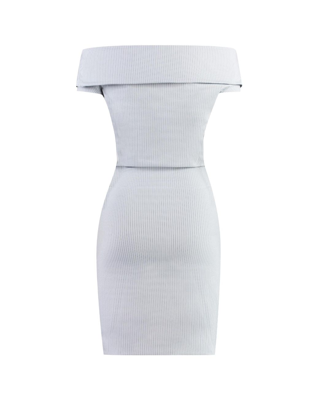 Philosophy Di Lorenzo Serafini Gray Striped Mini Dress