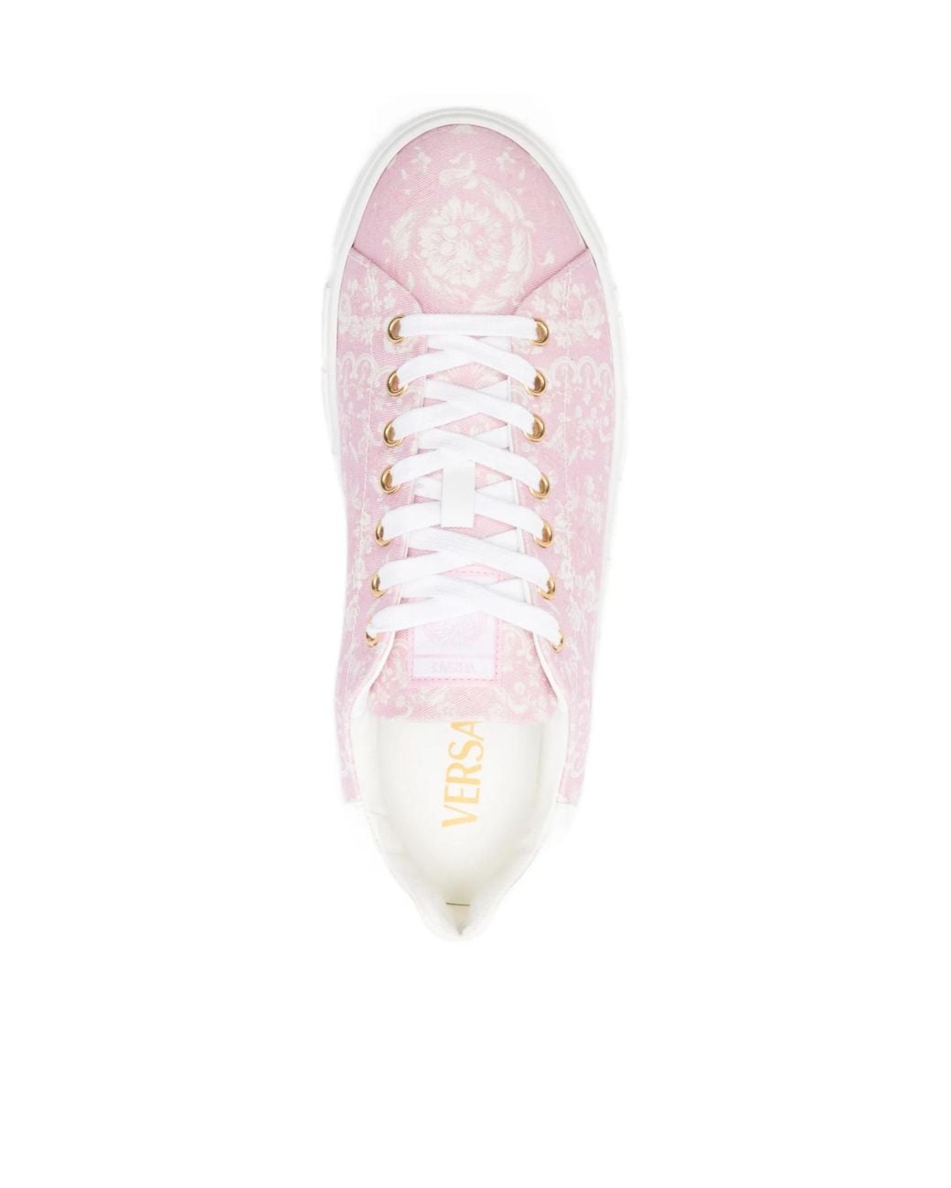 Versace Pink Greca Canvas Sneaker