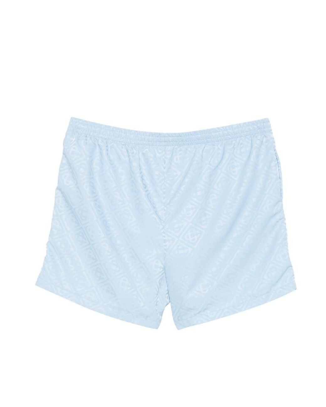 Casablanca Blue Monogram-Jacquard Elasticated Waistband Swim Shorts for men