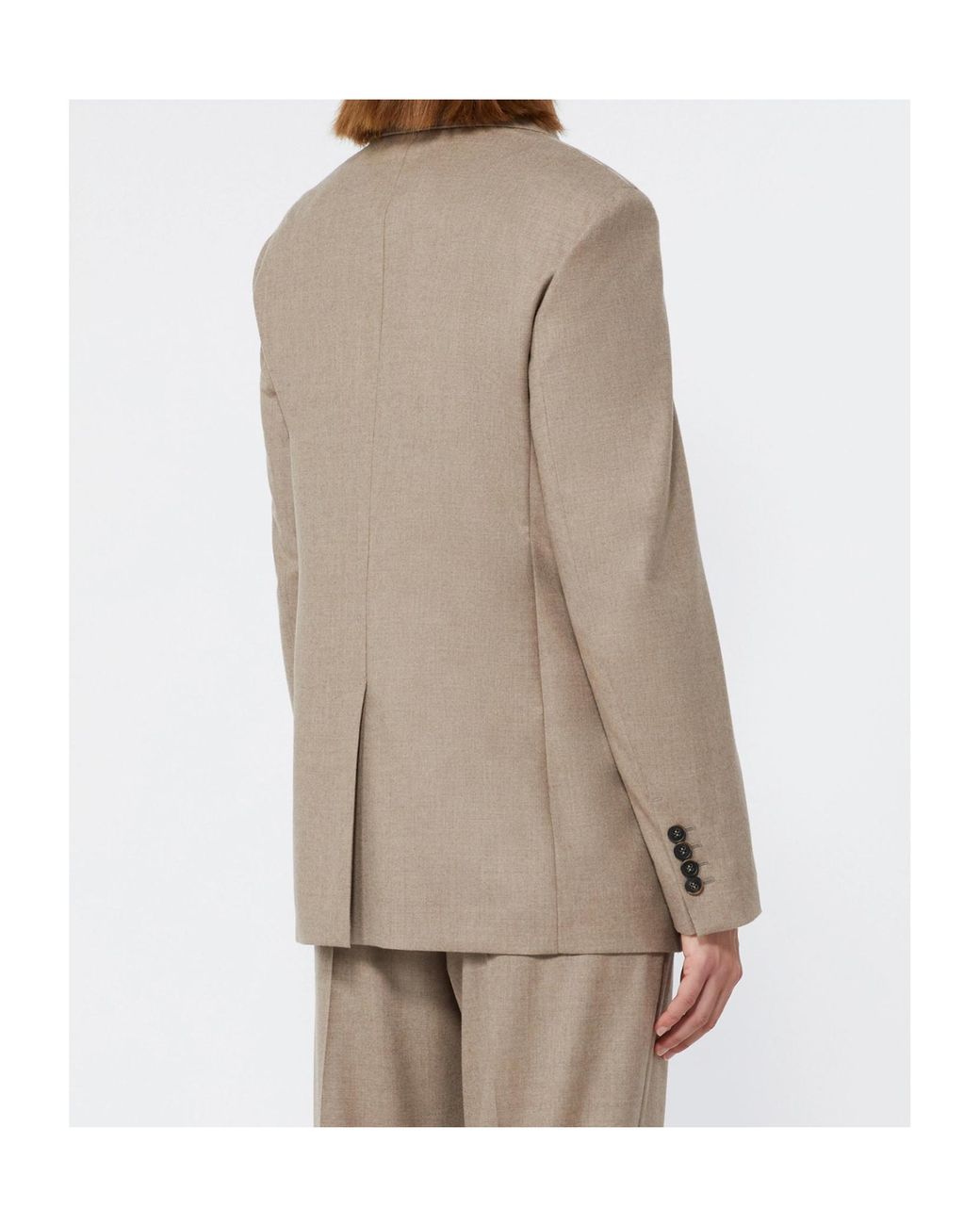 Max Mara Natural Single-Breasted Notch-Lapels Blazer