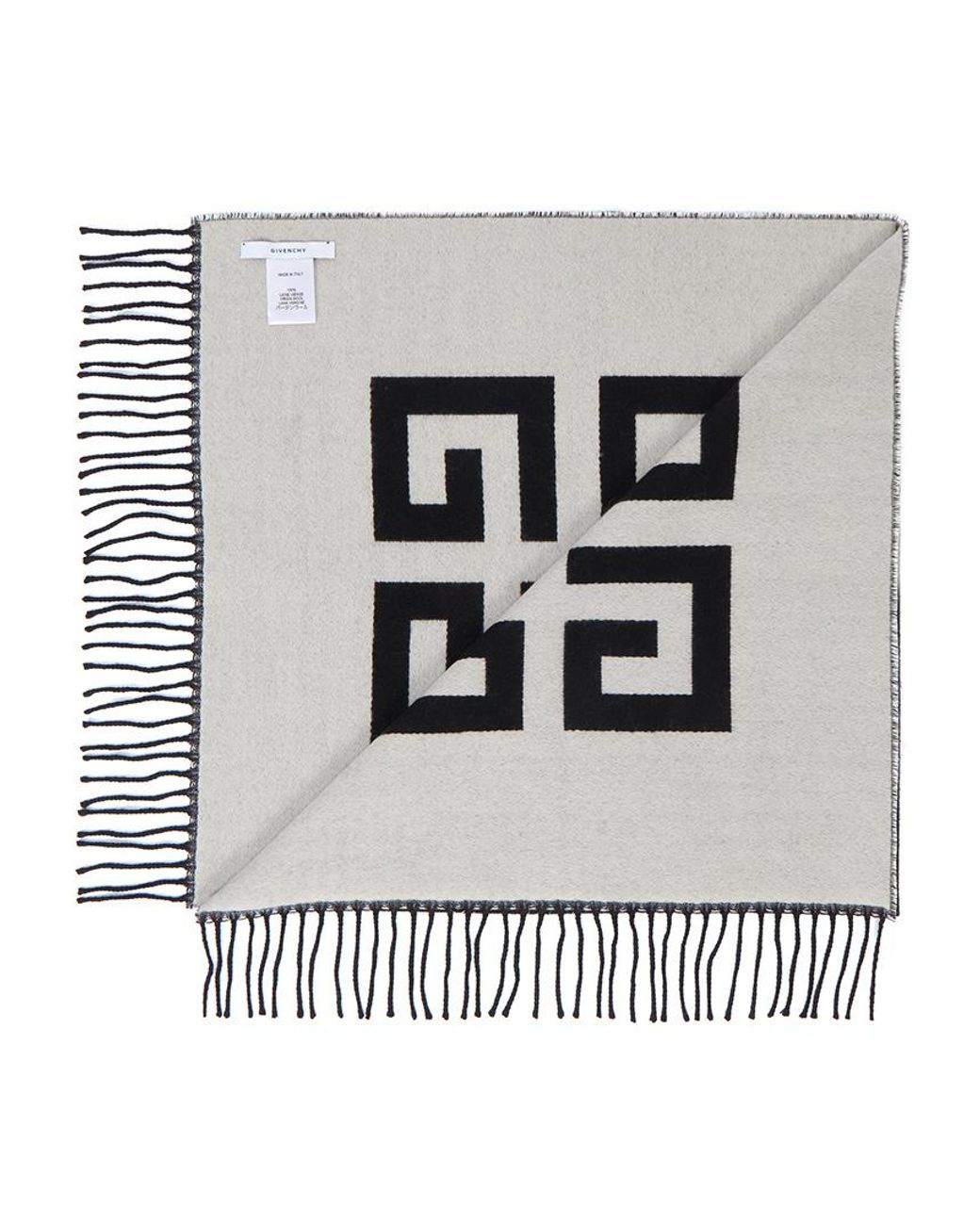 Givenchy Black Patterned Scarf for men