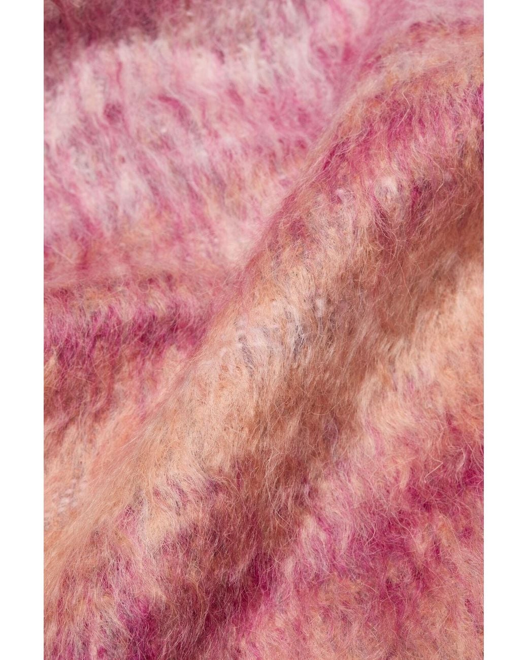 Acne Pink Fringed Mohair Scarf for men