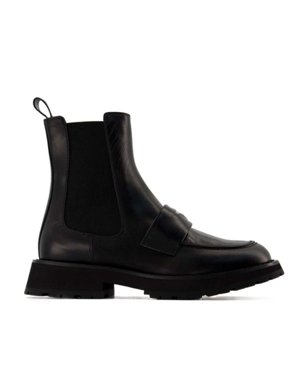 McQueen Black Chelsea Boots for men