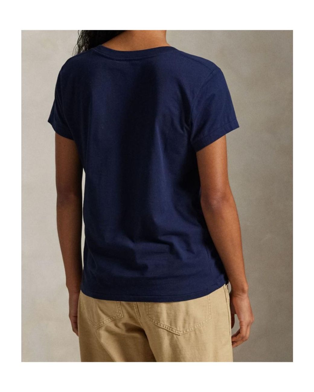 Polo Ralph Lauren Blue Logo V-Neck T-Shirt