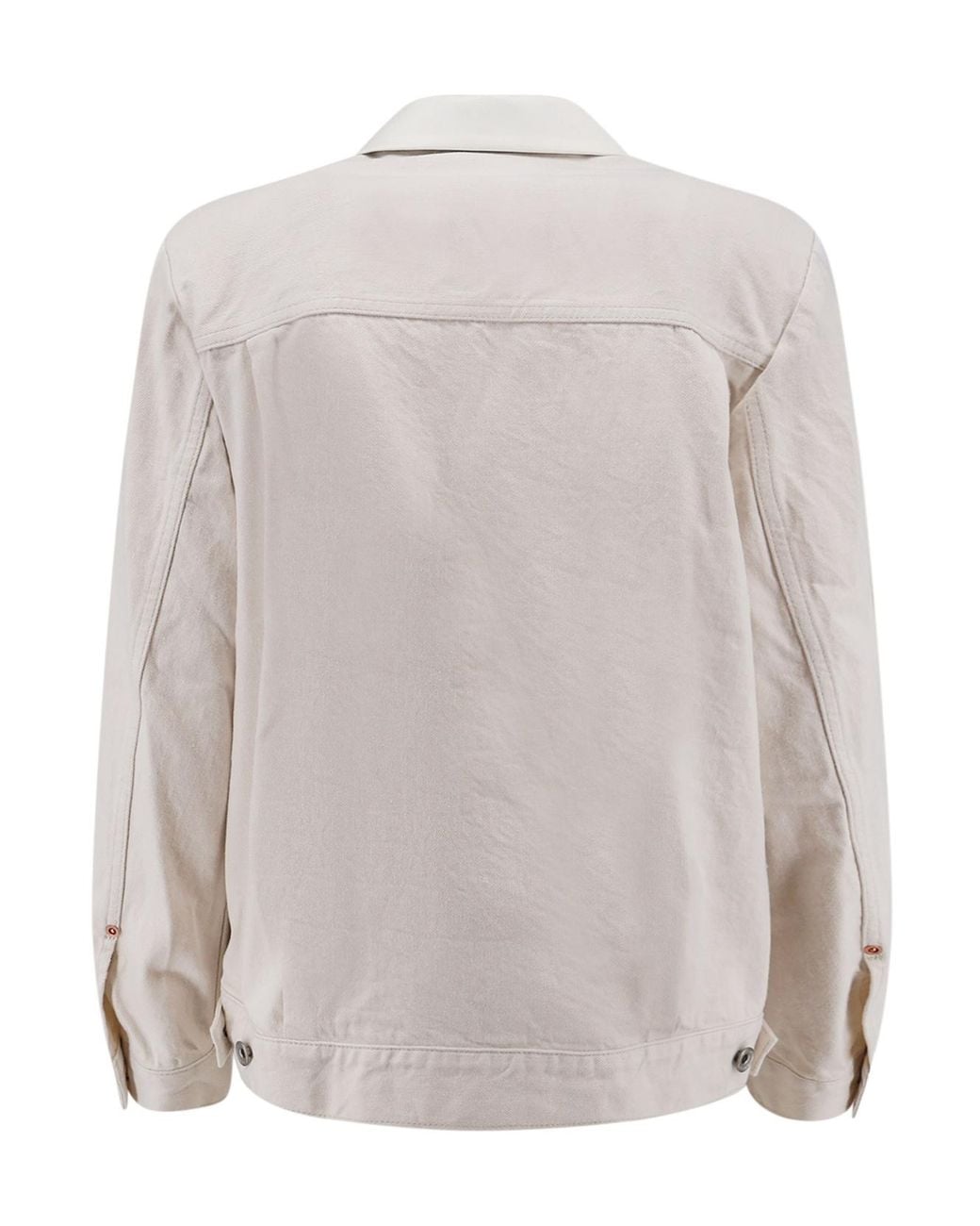 Sacai White Double-Breasted Blazer