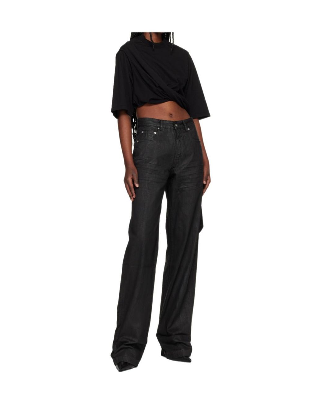 Rick Owens Black Short-Sleeved Crew Neck T-Shirt