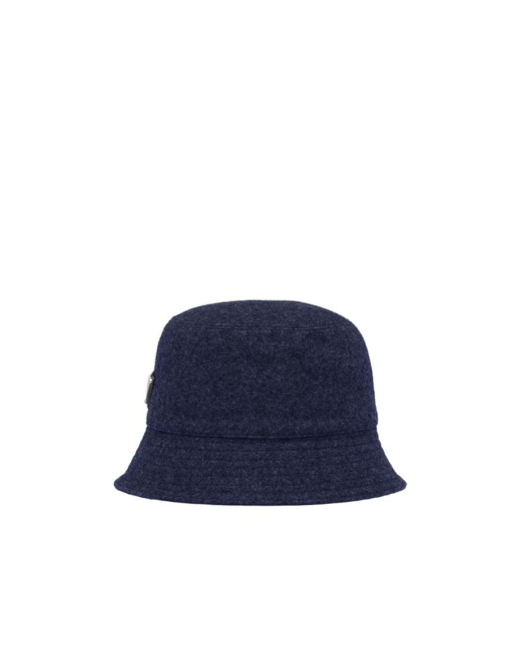 Prada Blue Loden Bucket Hat for men