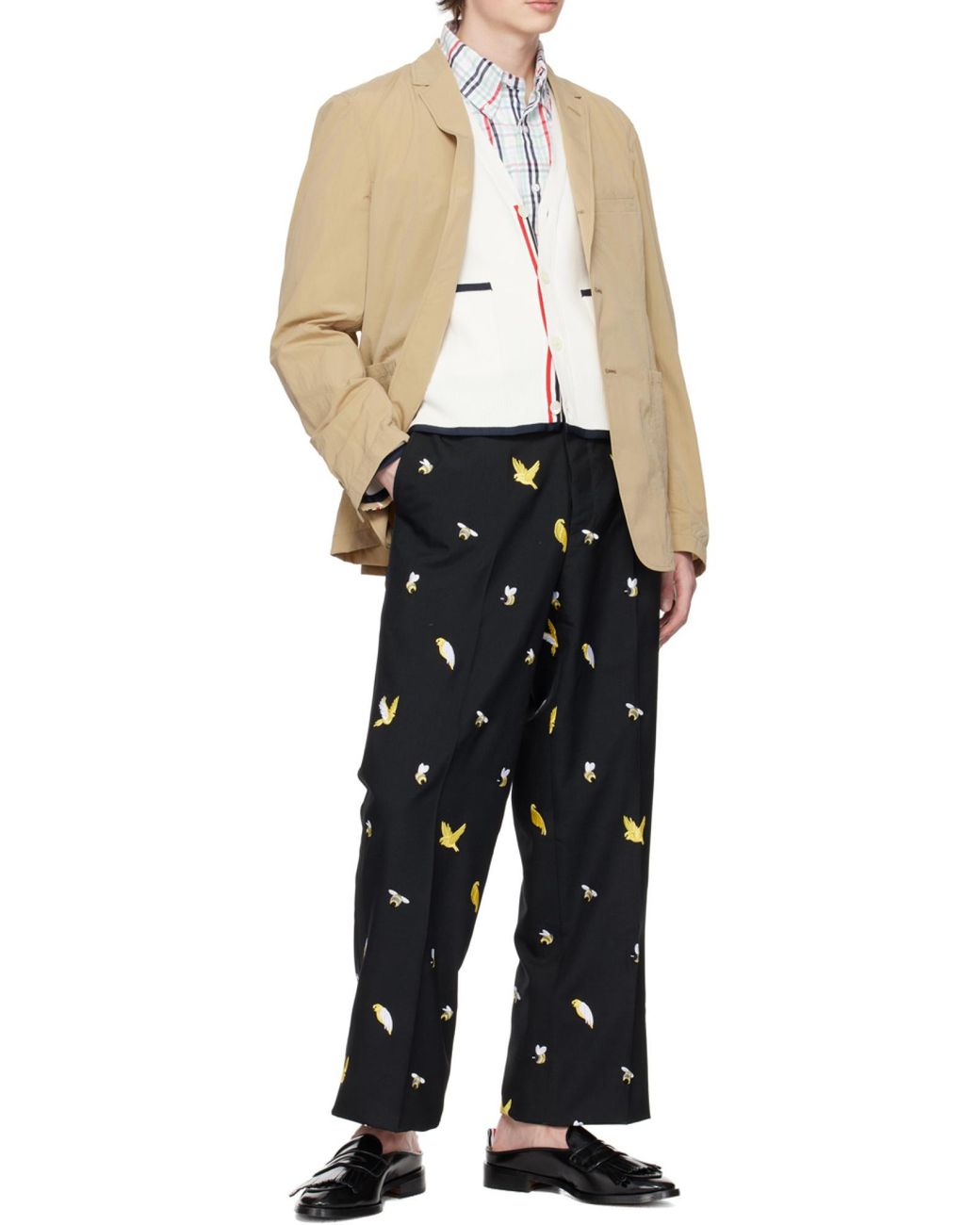 Thom Browne Natural Unconstructed Single-Breasted Blazer for men