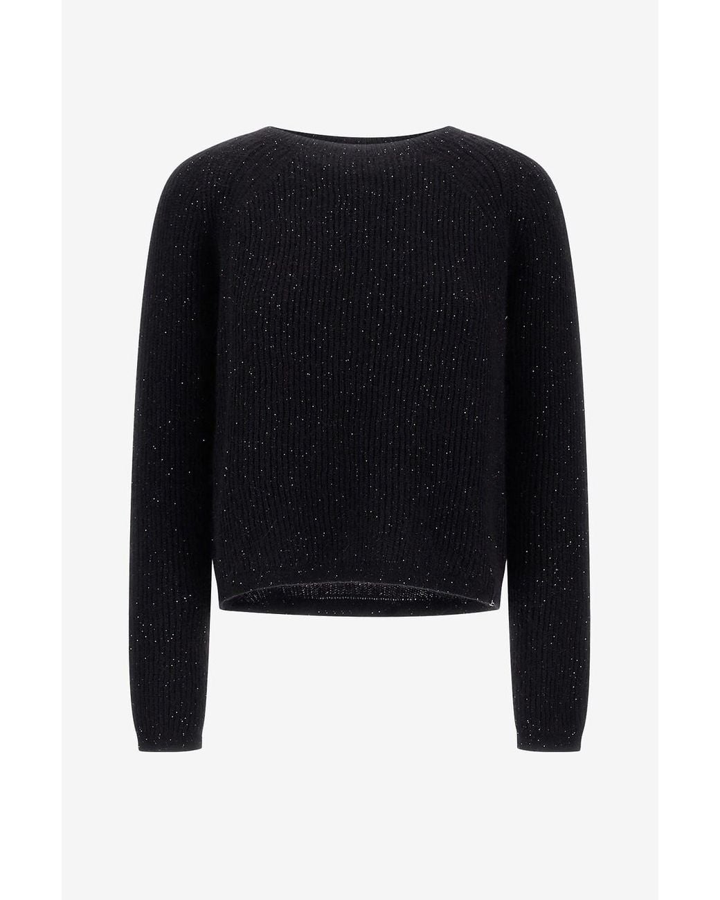 Herno Black Short Sleeve Crewneck Jumper