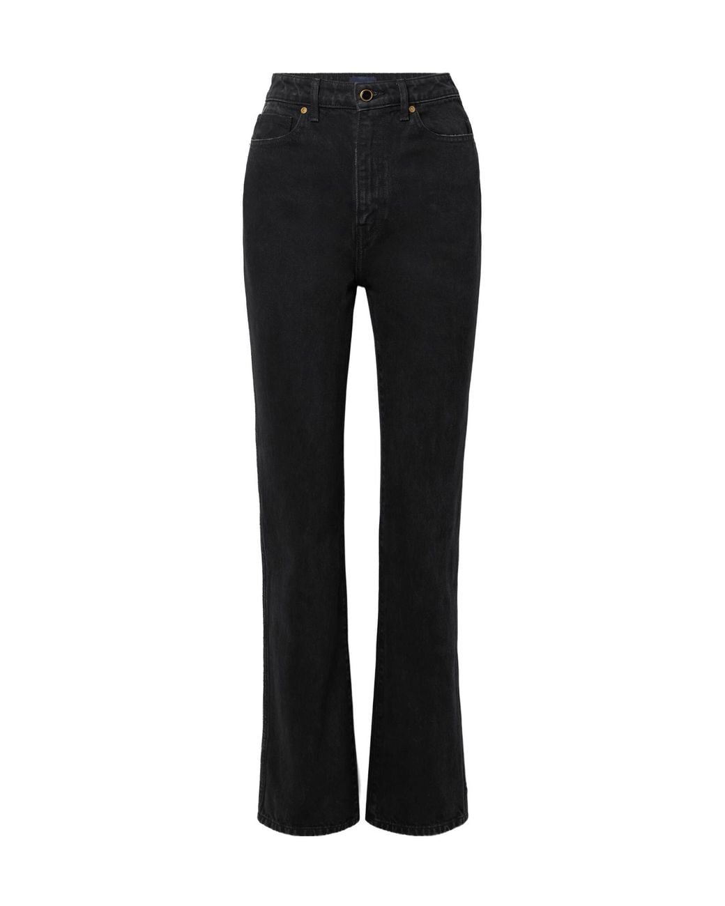Khaite Black High-Rise Slim-Leg Jeans