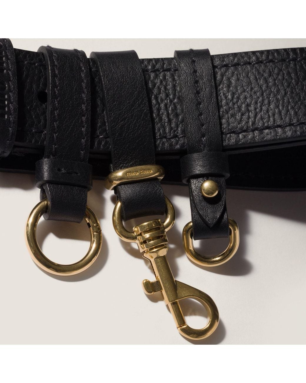 Miu Miu White Logo-Detailed Belt