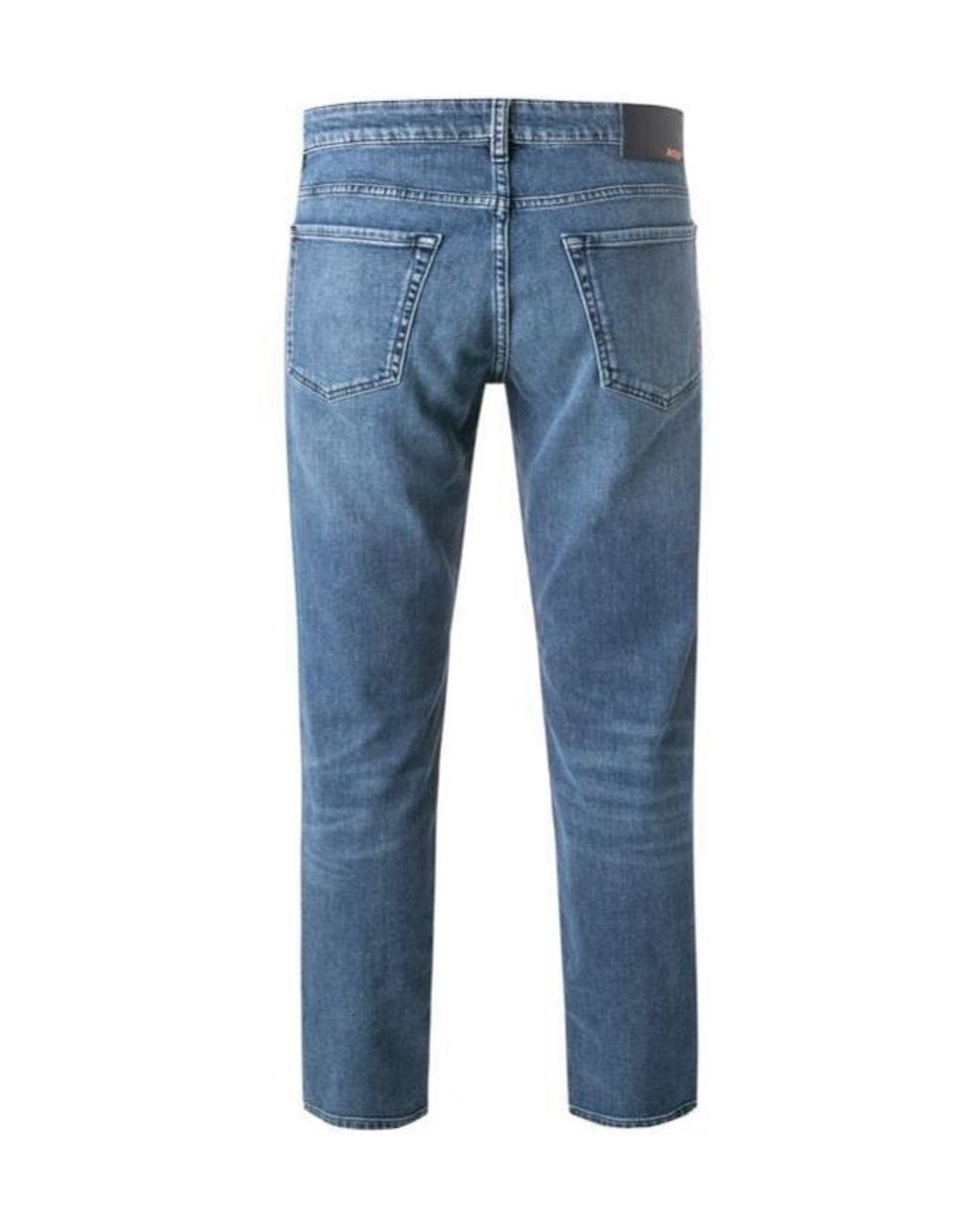 Boss Blue Tapered-Leg Mid-Waist Jeans for men