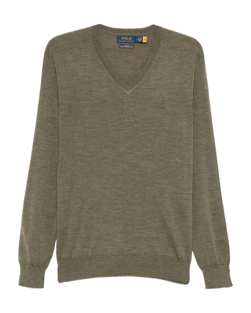 Polo Ralph Lauren Green V-Neck Wool Sweater for men