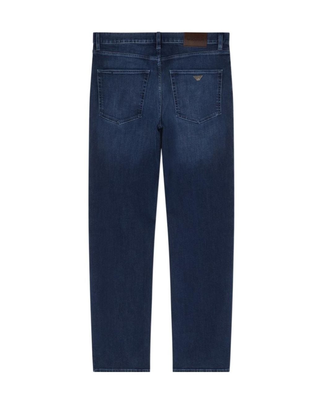 Emporio Armani Blue J76 Straight Fit Jeans for men