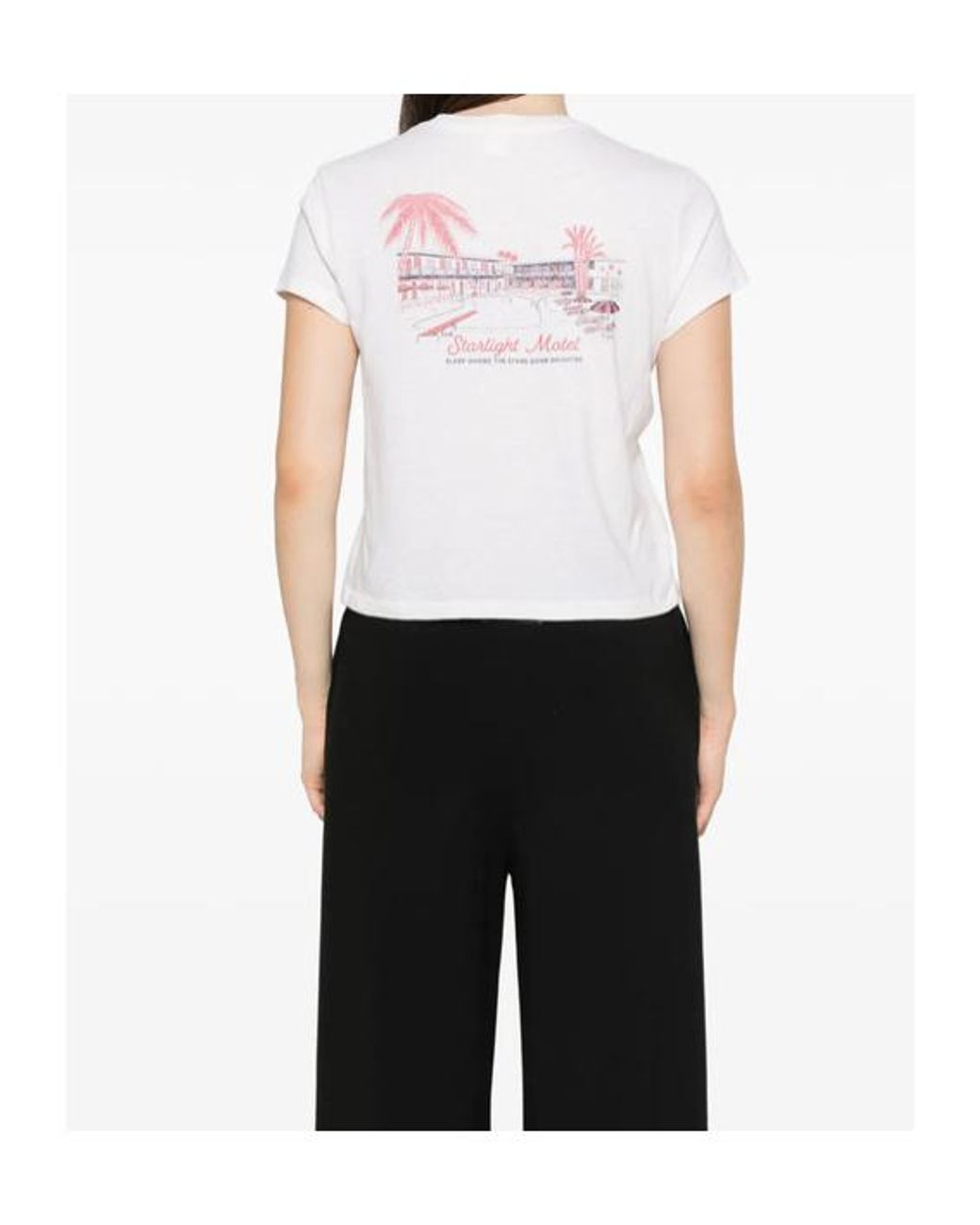 Re/done White Crew-Neck T-Shirt