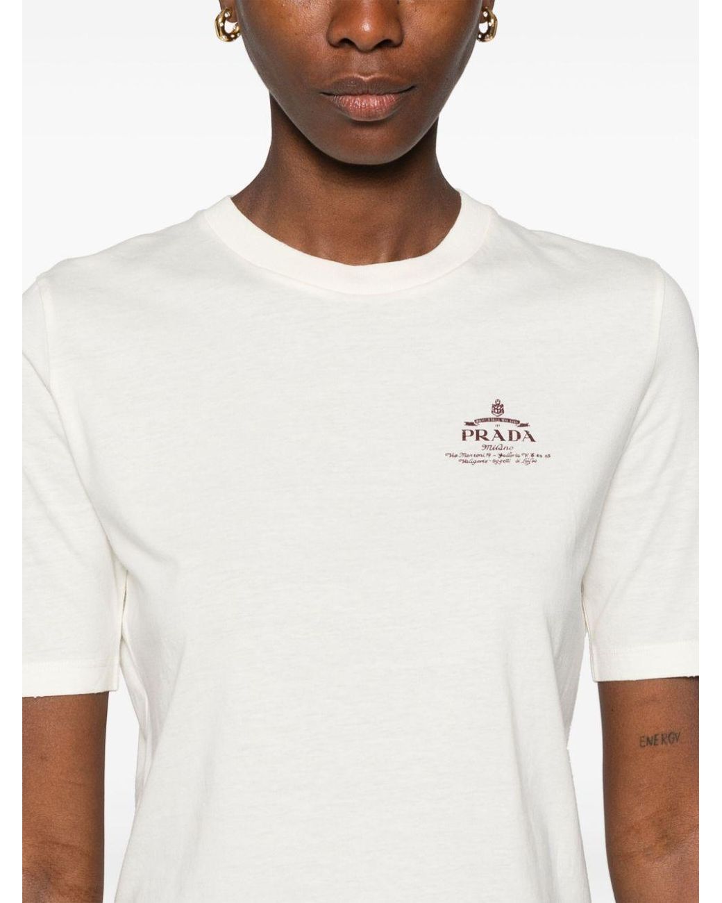 Prada White Giracollo