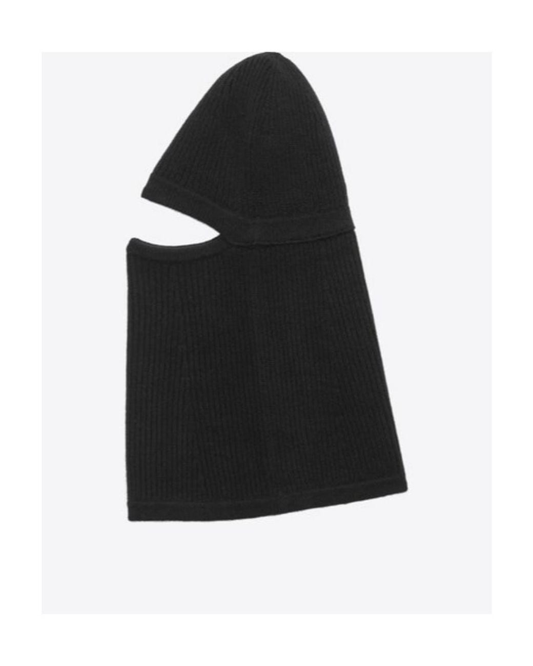 Saint Laurent Black Logo-Tag Balaclava
