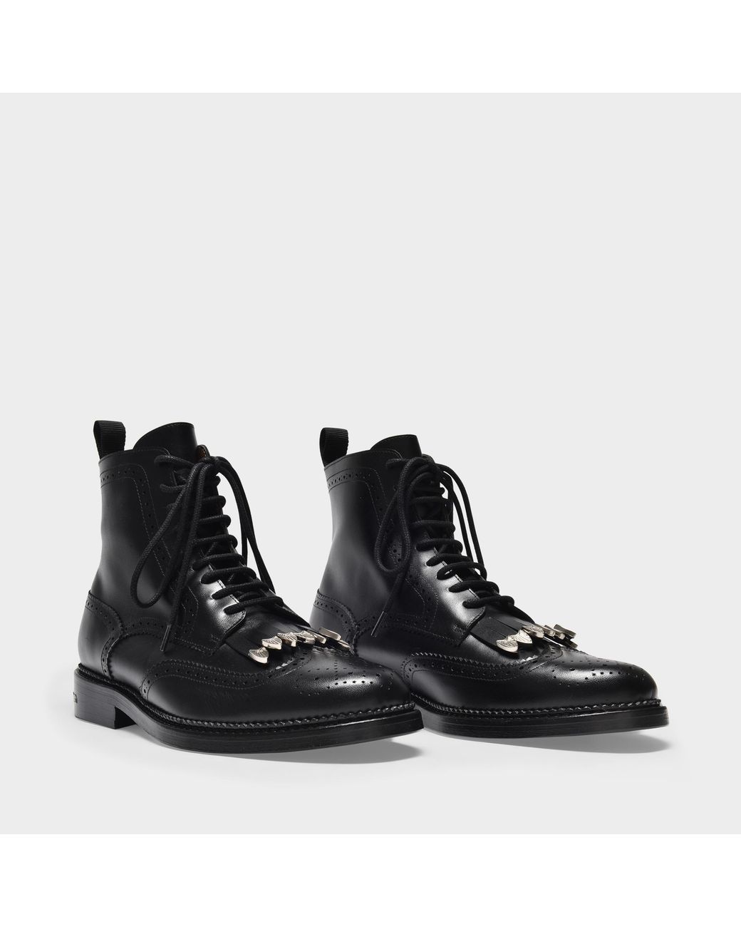 Toga Virilis Black Detail Lace Up Boots for men