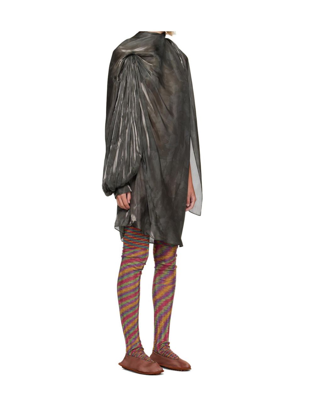 Kiko Kostadinov Gray Asymmetrical Dress