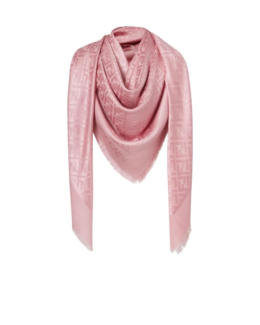 Fendi Pink Monogrammed Scarf