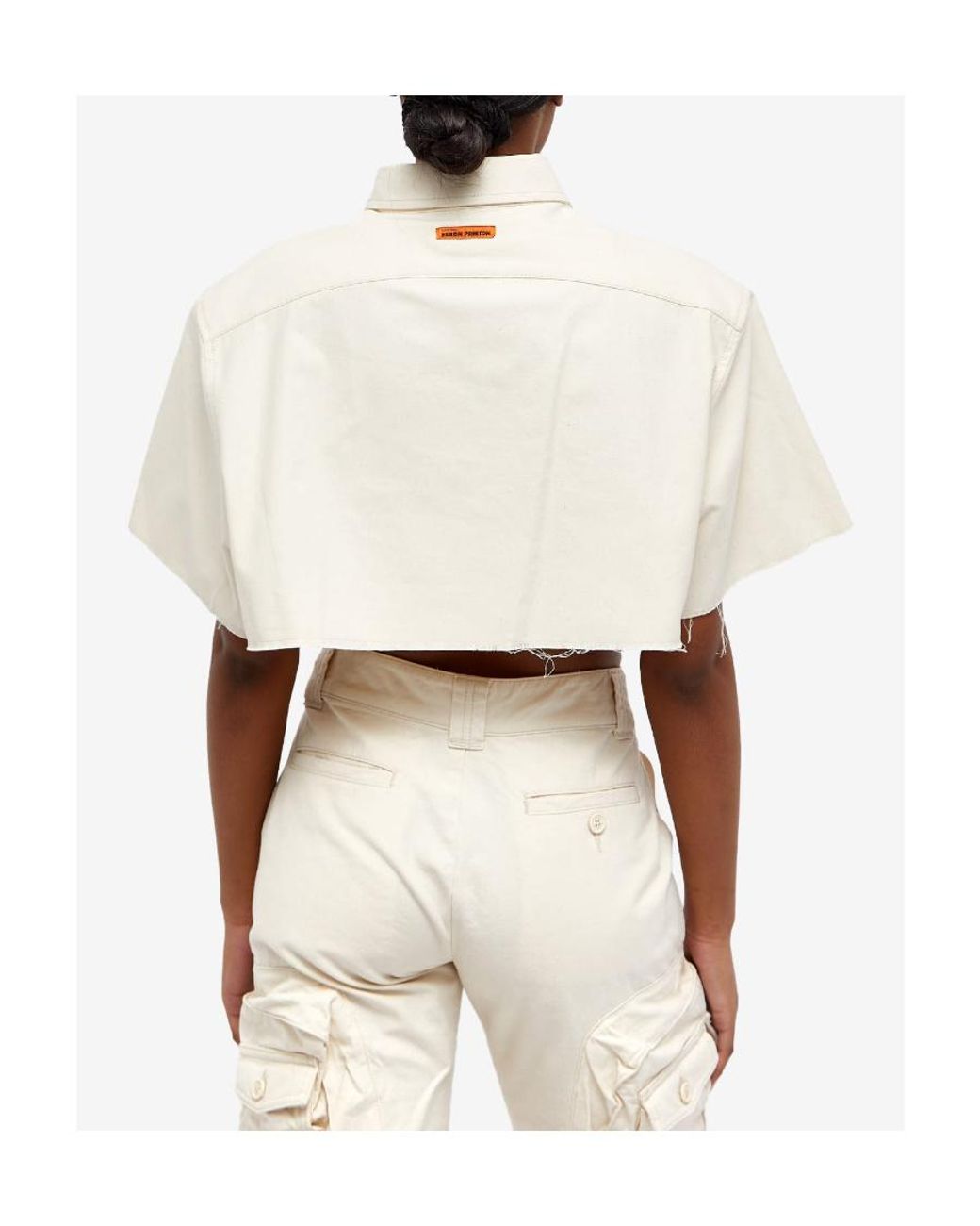 Heron Preston White Short Style Shirt
