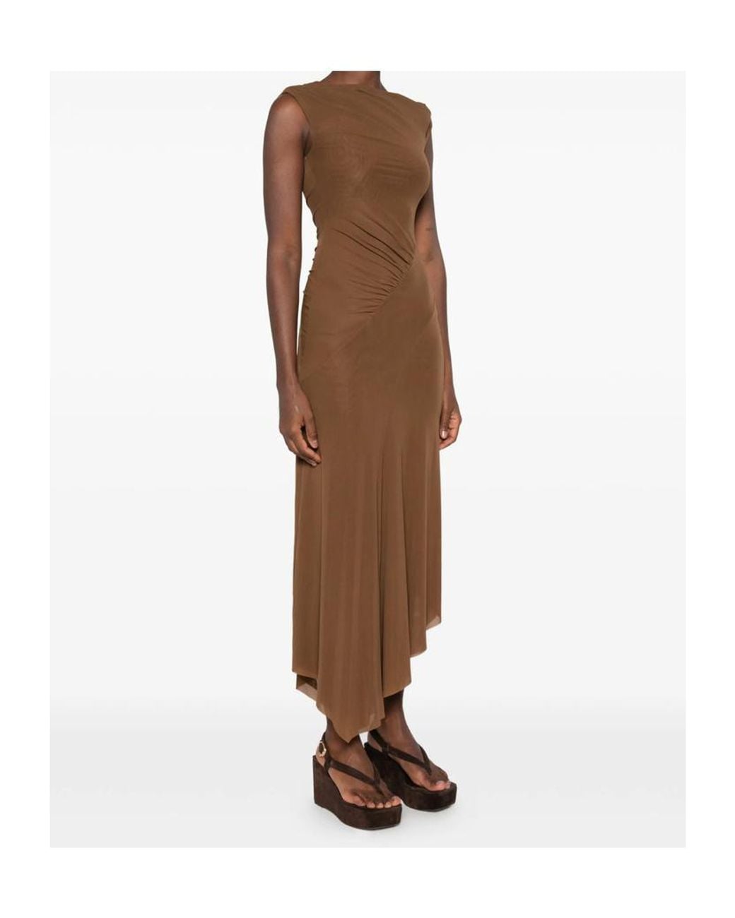 Staud Brown Sleeveless Dress