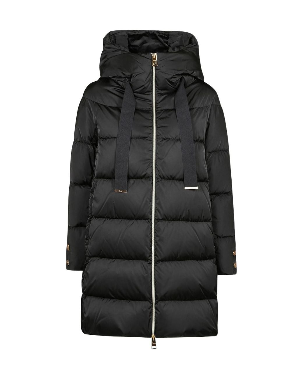 Herno Black Hooded Down Coat