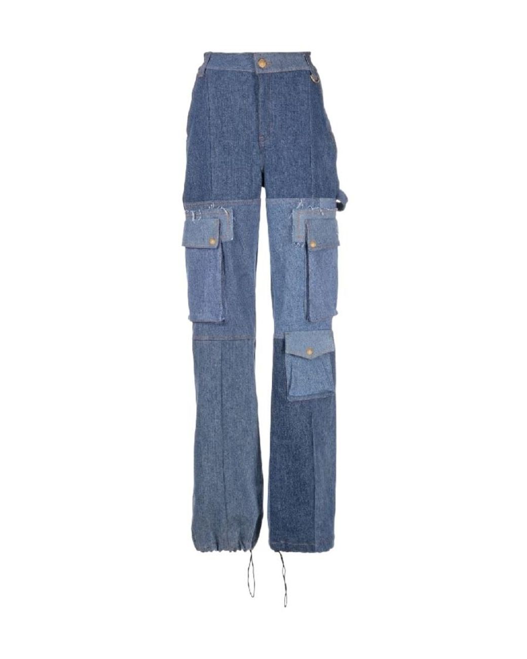 MARINE SERRE Blue Logo Jeans