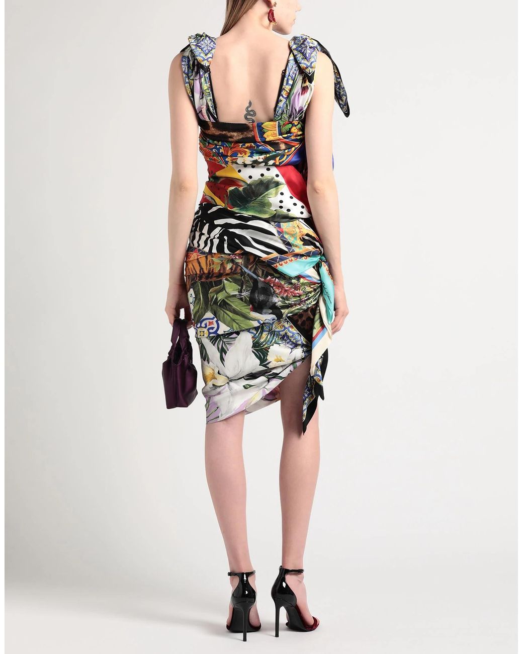 Dolce & Gabbana Multi-Colored Sleeveless Bodycon Dress