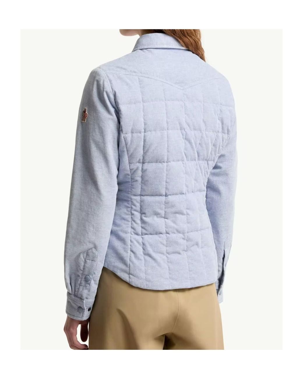 Moncler Blue Grenoble Corduroy Quilted Jacket
