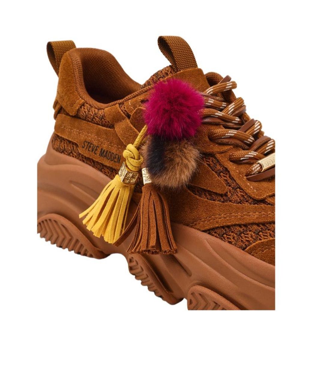 Steve Madden Brown Possession Platform Sneakers