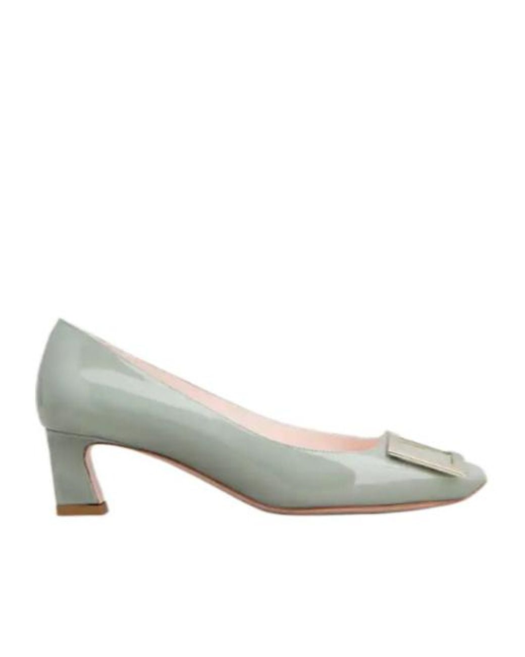 Roger Vivier Gray Trumpet Squared Toe Pumps