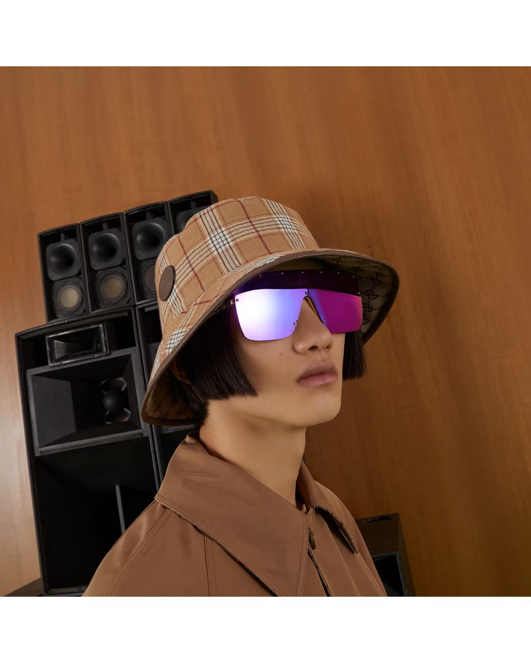 Gucci Brown Reversible Gg Canvas Bucket Hat