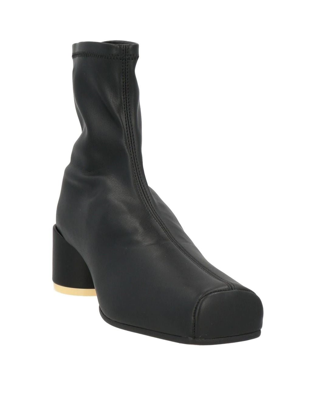 MM6 by Maison Margiela Black Square Toe Ankle Boots