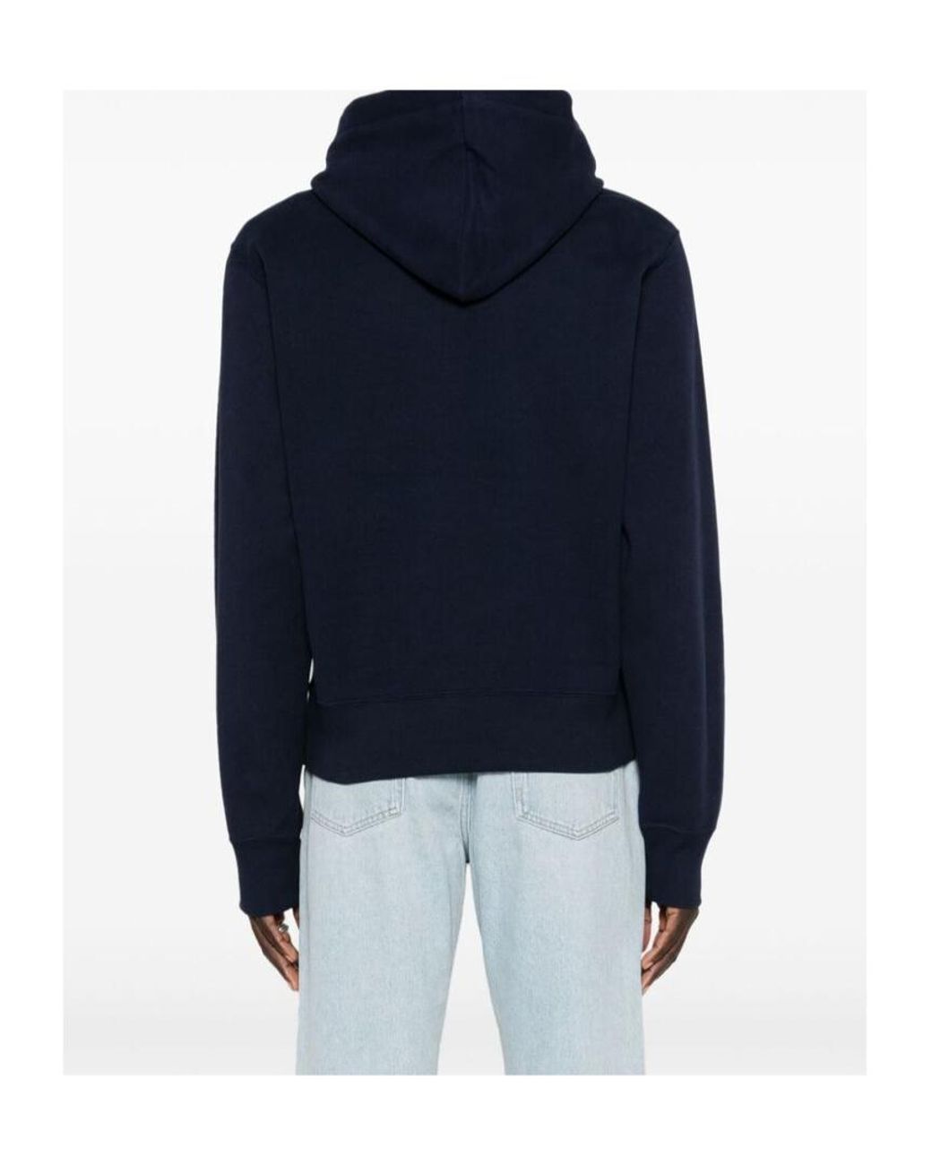 Saint Laurent Blue Cotton Cassandre Hoodie For for men