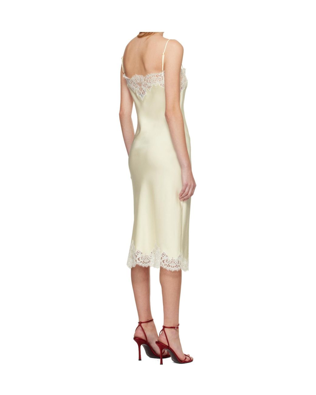 Stella McCartney Natural Sleeveless Midi Dress