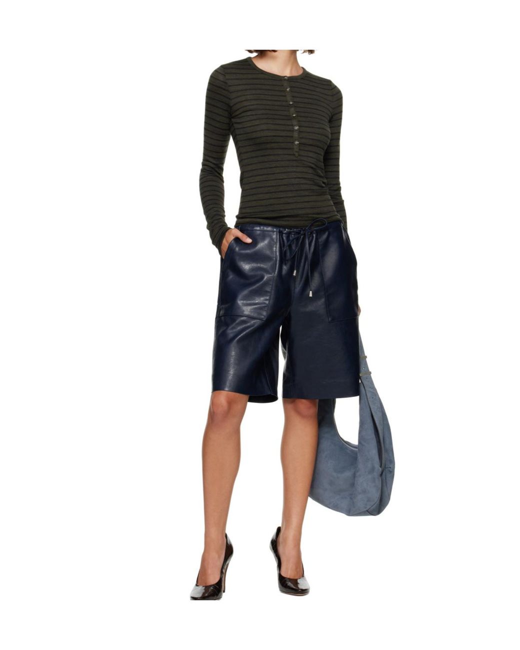 Rag & Bone Blue Drawstring Shorts