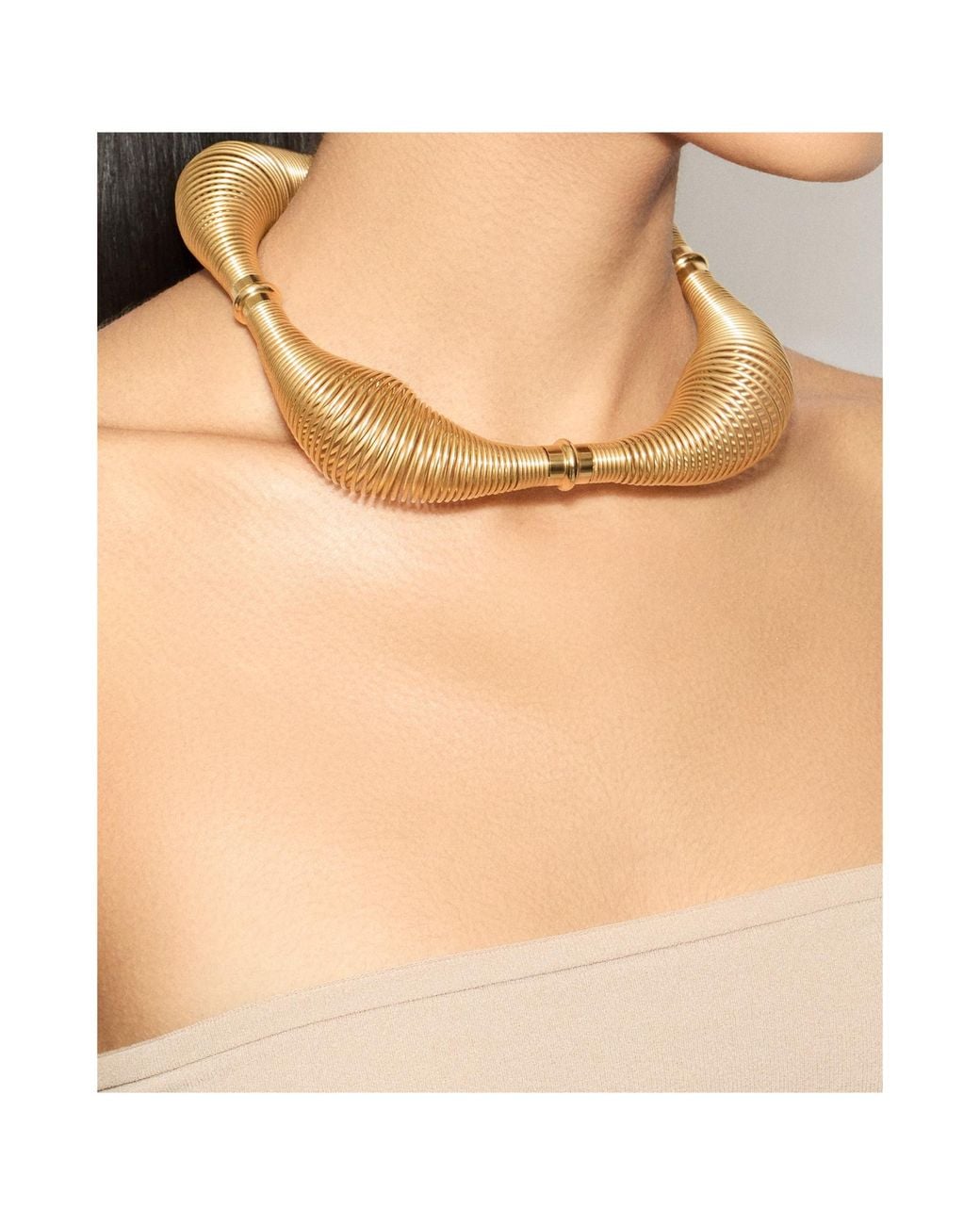 Alaïa Metallic Spiral Necklace