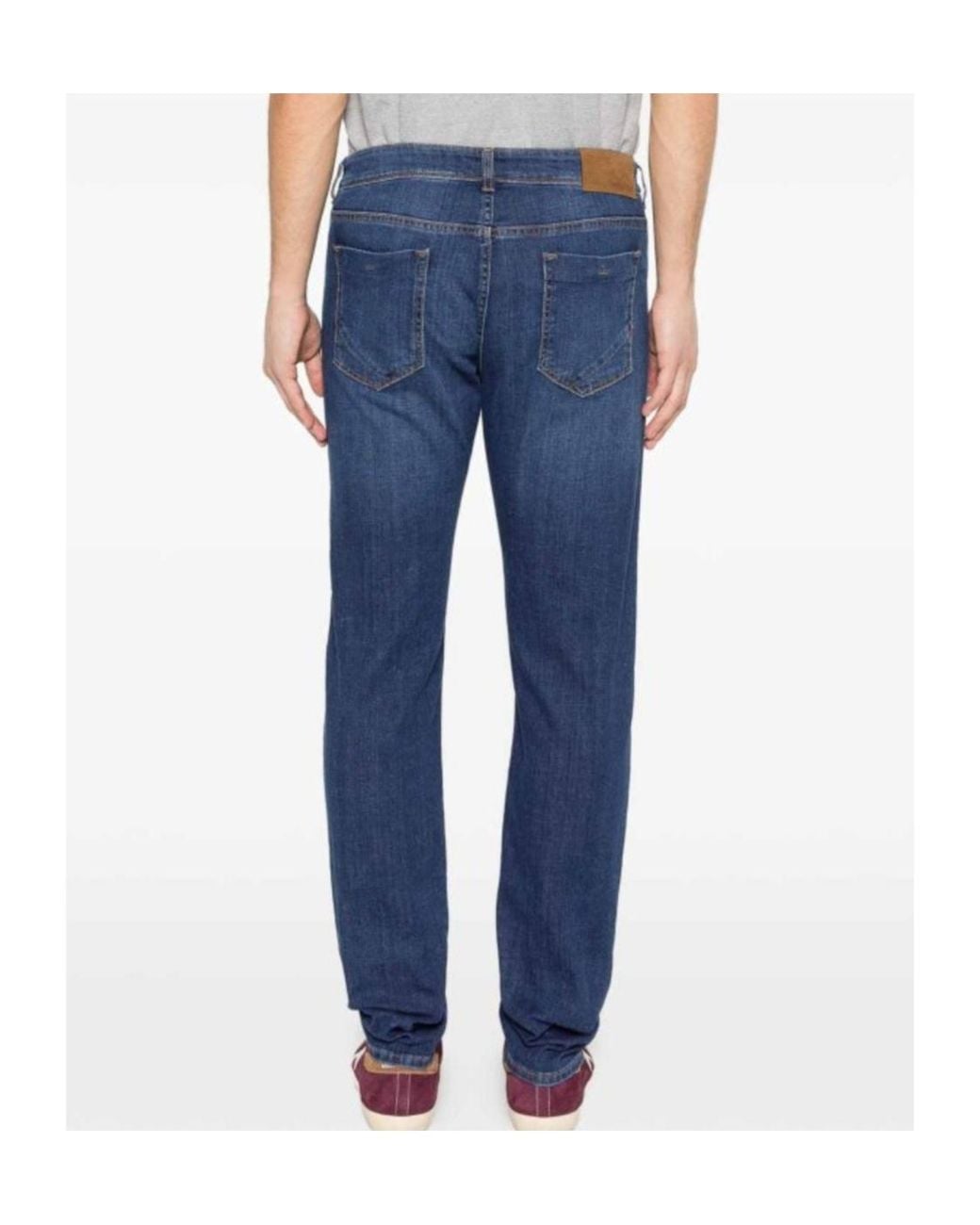 Incotex Blue Straight Leg Jeans for men
