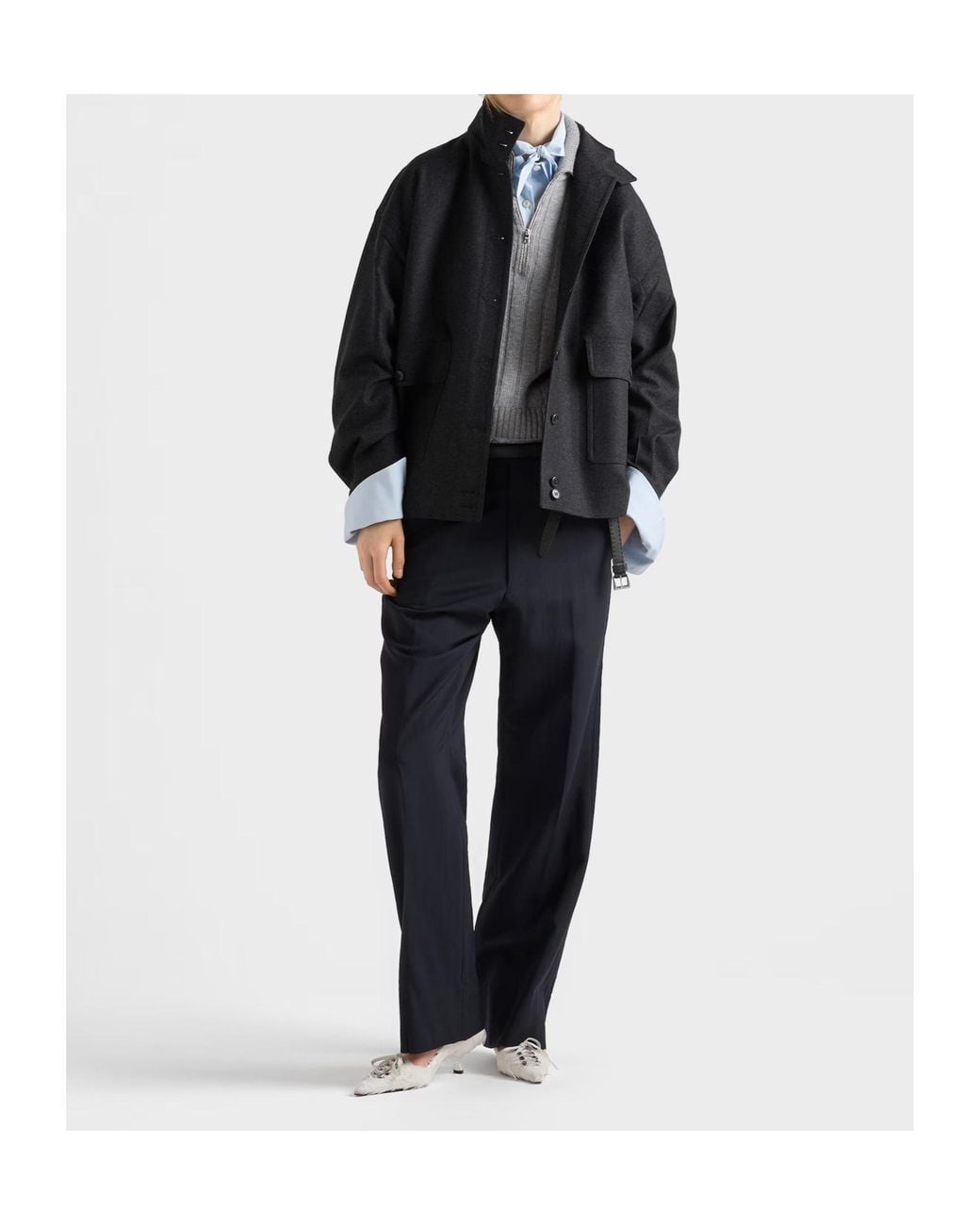 Prada Black Re-Wool Blouson Jacket