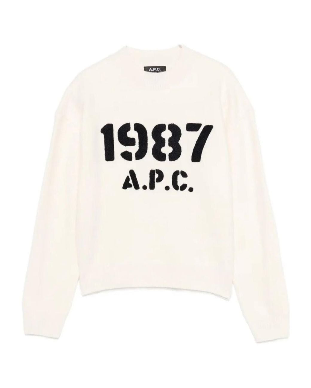 A.P.C. White Long-Sleeved Sweater
