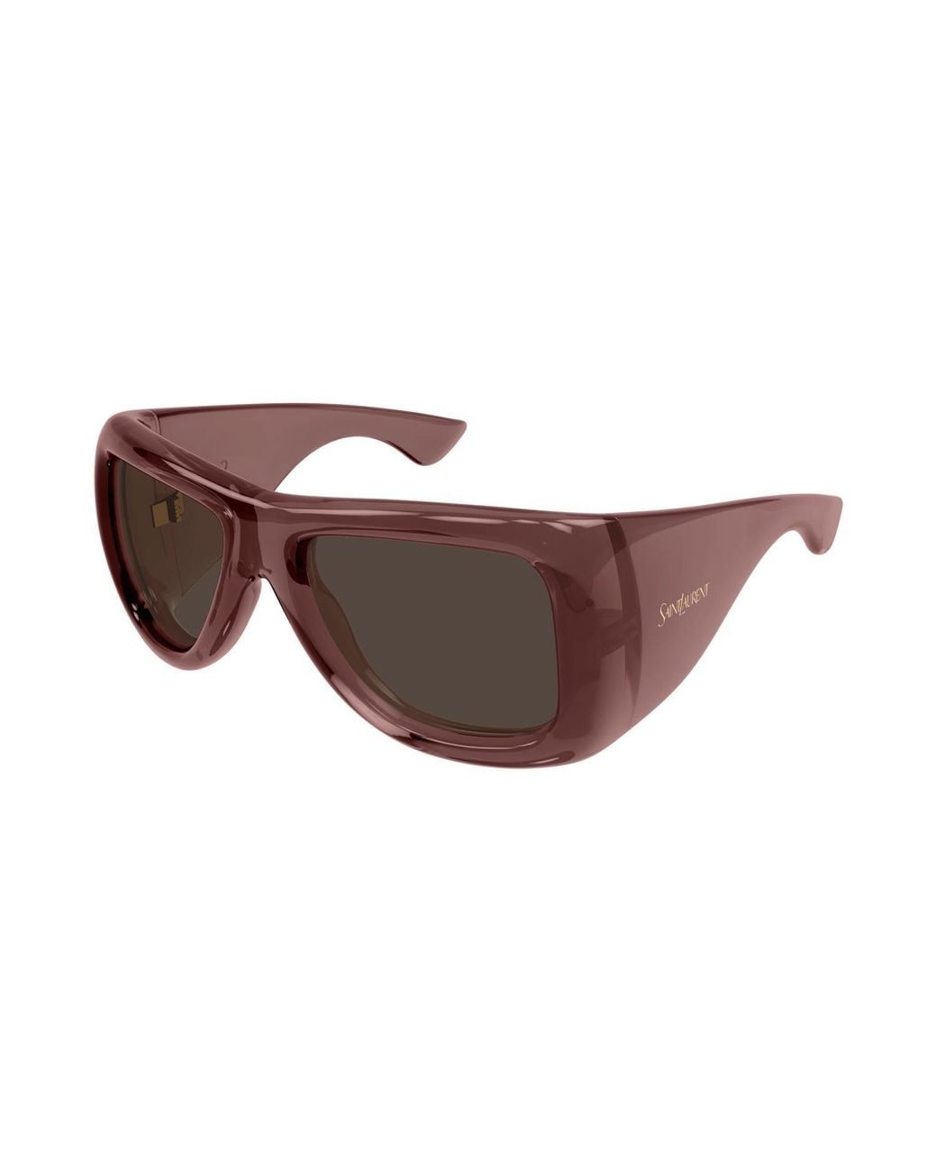 Saint Laurent Brown Howl Rectangular Frame Sunglasses for men