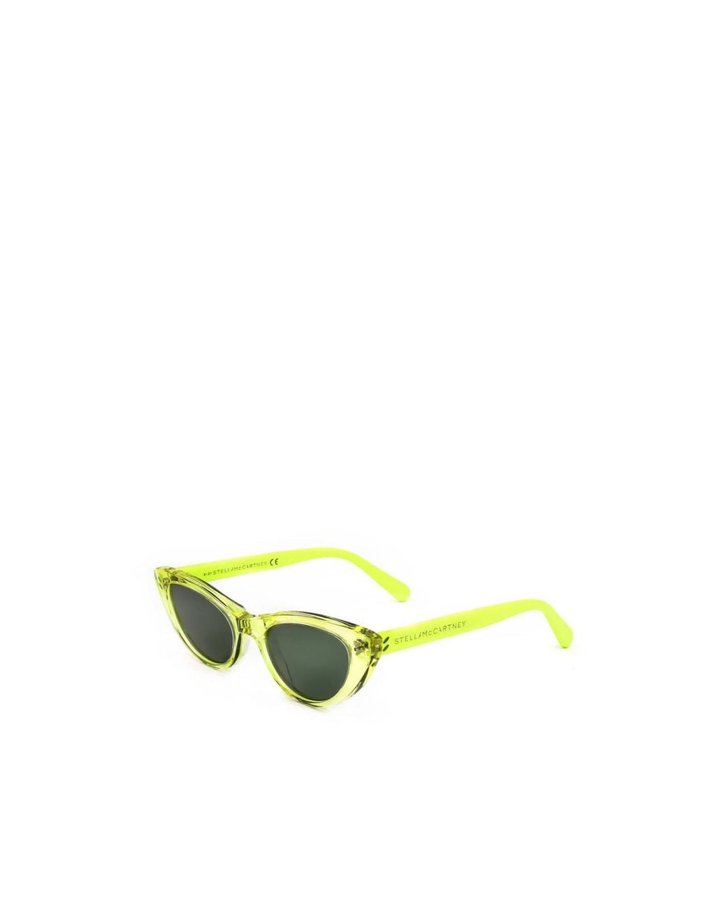 Stella McCartney Yellow Cat-Eye Transparent Sunglasses