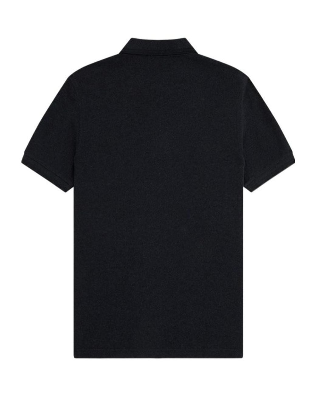 Fred Perry Black Short-Sleeved Polo Shirt for men