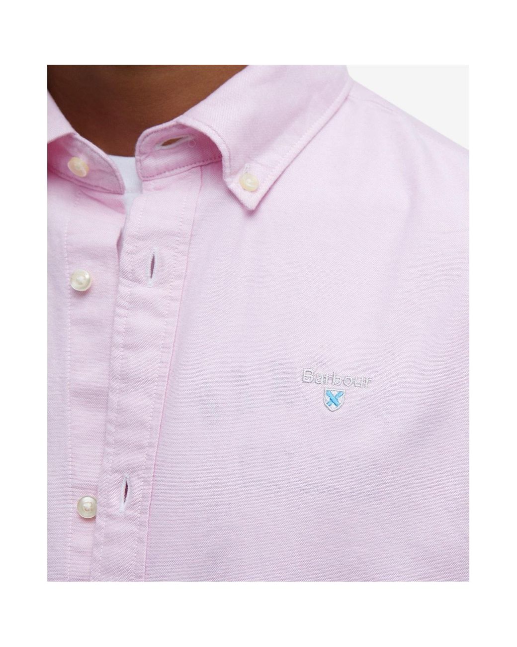 Barbour Pink Logo Short-Sleeved Shirt for men