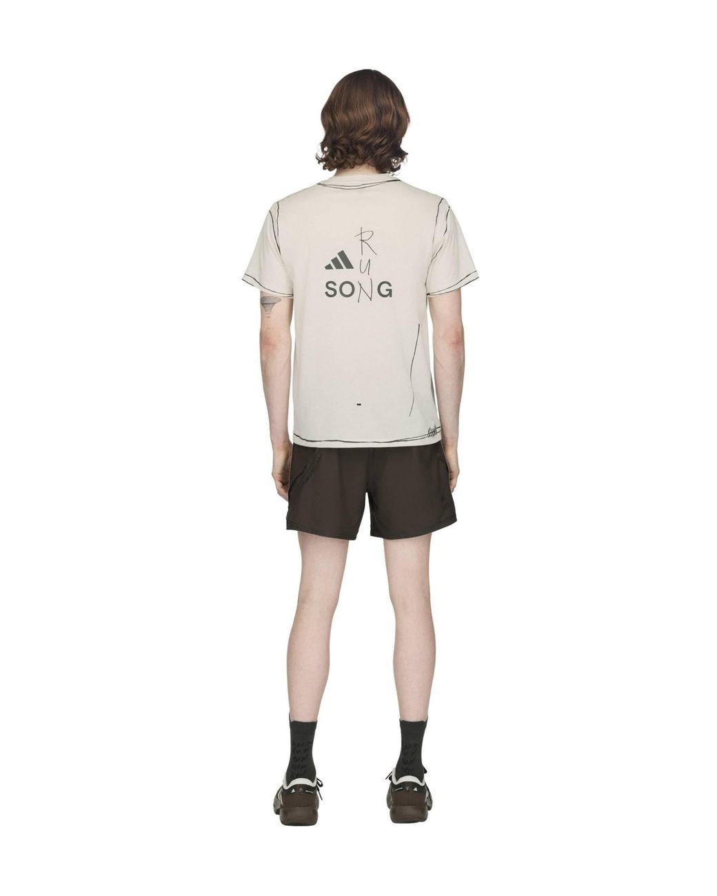 Adidas Originals Gray Printed T-Shirt for men