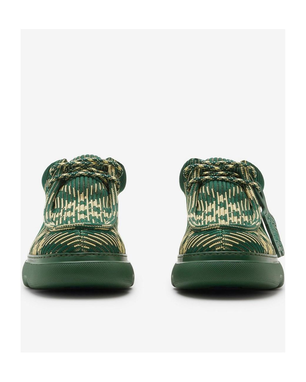 Burberry Green Ekd Check-Printed Lace-Up Derby Shoes for men